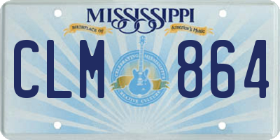 MS license plate CLM864