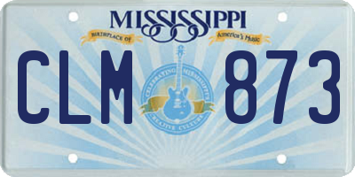 MS license plate CLM873