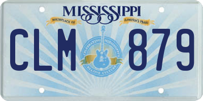 MS license plate CLM879