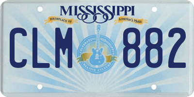 MS license plate CLM882