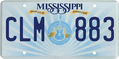 MS license plate CLM883