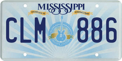 MS license plate CLM886