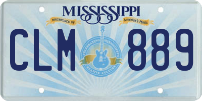 MS license plate CLM889