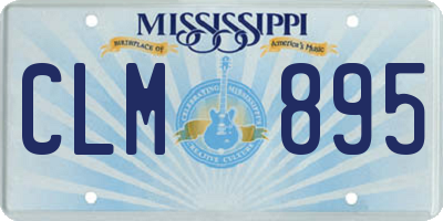 MS license plate CLM895