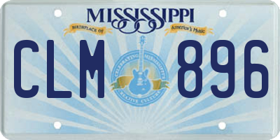 MS license plate CLM896