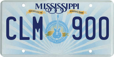 MS license plate CLM900