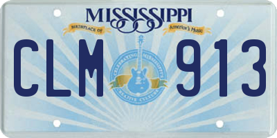 MS license plate CLM913