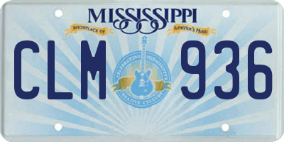 MS license plate CLM936