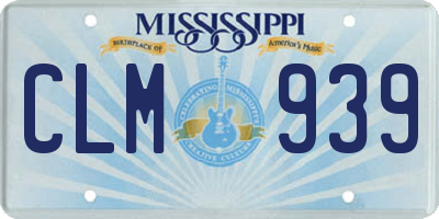MS license plate CLM939