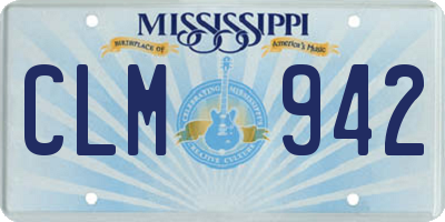 MS license plate CLM942