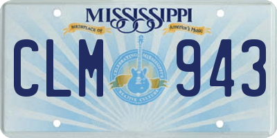 MS license plate CLM943
