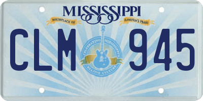 MS license plate CLM945
