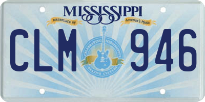 MS license plate CLM946