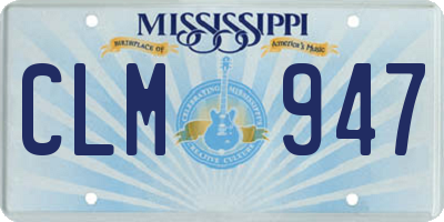 MS license plate CLM947