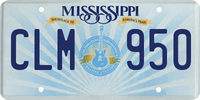 MS license plate CLM950
