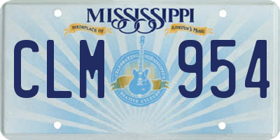 MS license plate CLM954