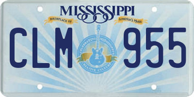 MS license plate CLM955