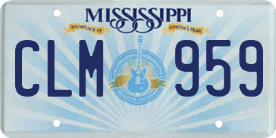 MS license plate CLM959