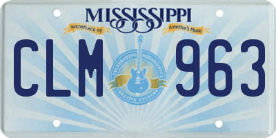 MS license plate CLM963