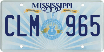 MS license plate CLM965