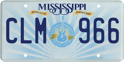 MS license plate CLM966
