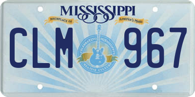 MS license plate CLM967