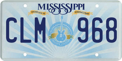 MS license plate CLM968