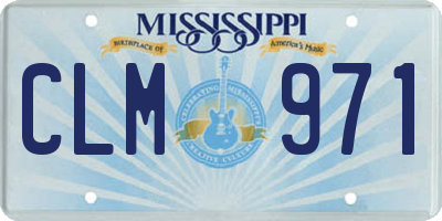 MS license plate CLM971