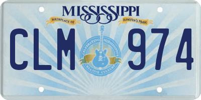MS license plate CLM974
