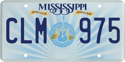 MS license plate CLM975