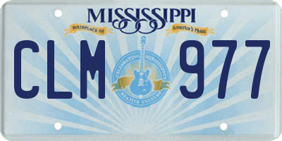 MS license plate CLM977