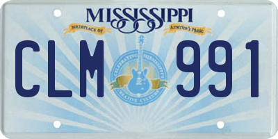 MS license plate CLM991