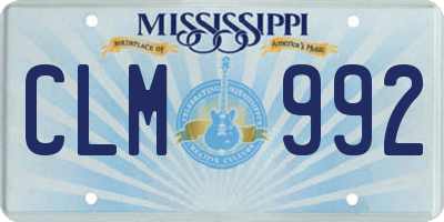 MS license plate CLM992