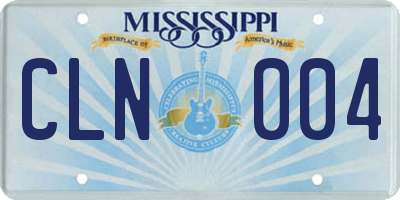 MS license plate CLN004