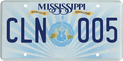 MS license plate CLN005