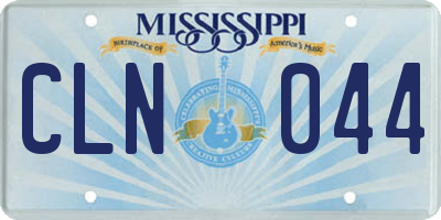 MS license plate CLN044