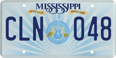MS license plate CLN048