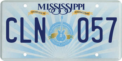MS license plate CLN057