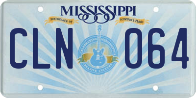 MS license plate CLN064