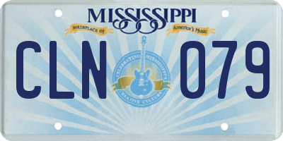 MS license plate CLN079