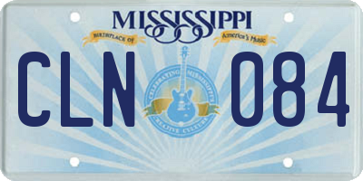 MS license plate CLN084
