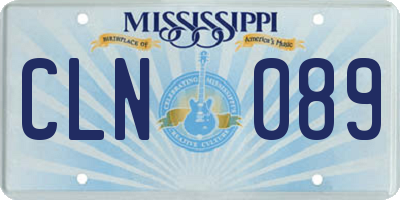 MS license plate CLN089
