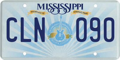 MS license plate CLN090