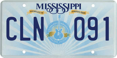 MS license plate CLN091