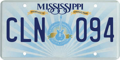 MS license plate CLN094