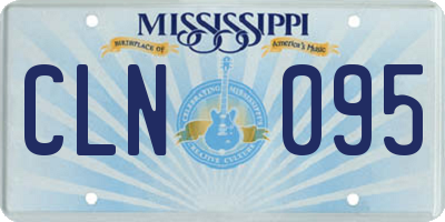 MS license plate CLN095