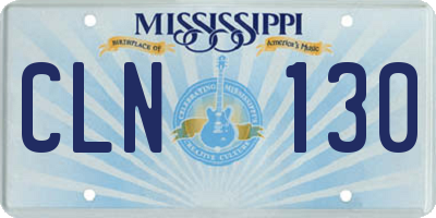 MS license plate CLN130
