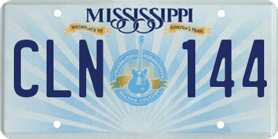 MS license plate CLN144