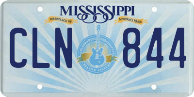 MS license plate CLN844