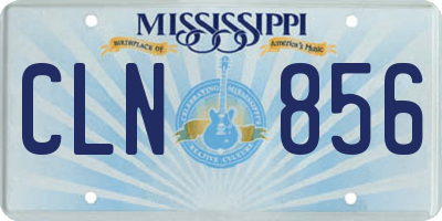 MS license plate CLN856